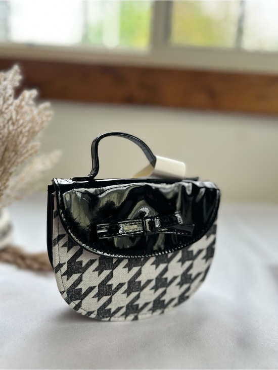 Rachel Zoe Handbags - rachel zoe Black & White Houndstooth Mini Top-Handle Bag new